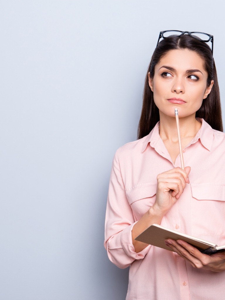Woman contemplating a treatment plan for her patients
