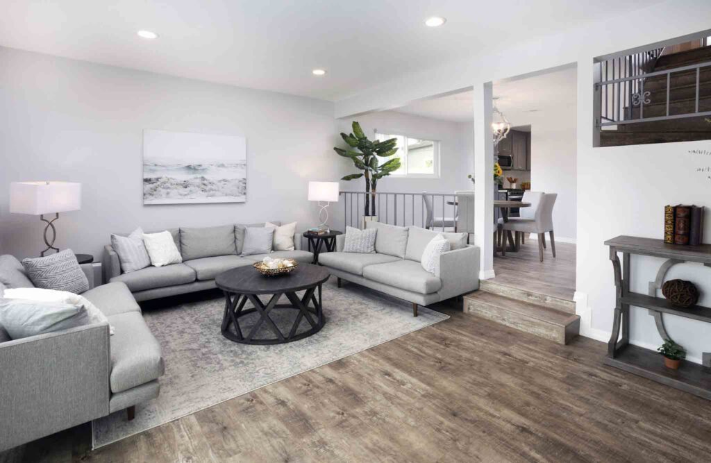 Photo of a living room with couches at a residential treatment center in Los Angeles
